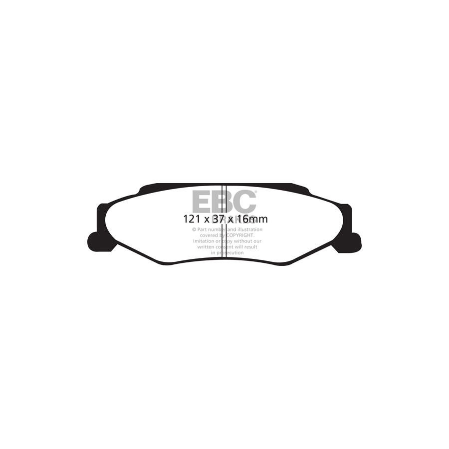 EBC PD03KR195 Cadillac Chevrolet Yellowstuff Rear Brake Pad & Plain Disc Kit (Inc. XLR & Corvette) 2 | ML Performance UK Car Parts
