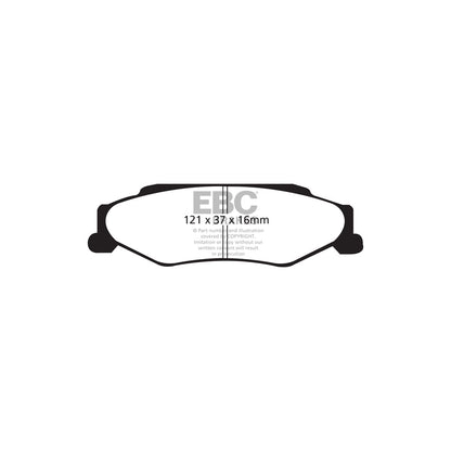 EBC PD03KR195 Cadillac Chevrolet Yellowstuff Rear Brake Pad & Plain Disc Kit (Inc. XLR & Corvette) 2 | ML Performance UK Car Parts