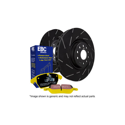 EBC PD08KF047 Audi VW Yellowstuff Front Brake Pad & USR Disc Kit - Girling/TRW Caliper (Inc. A4 & Passat B5) 1 | ML Performance UK Car Parts