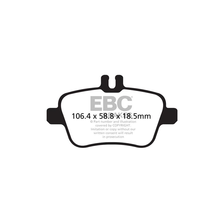 EBC PD01KR869 Infiniti Q30 Greenstuff Rear Brake Pad & Plain Disc Kit 2 | ML Performance UK Car Parts