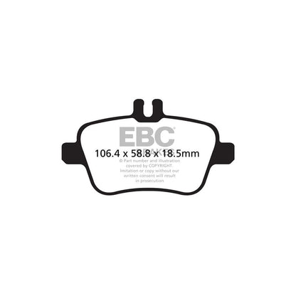 EBC PD01KR869 Infiniti Q30 Greenstuff Rear Brake Pad & Plain Disc Kit 2 | ML Performance UK Car Parts