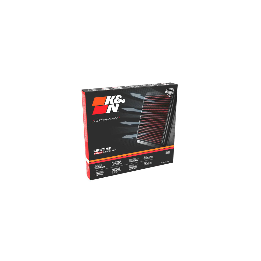 K&N 33-3183 High-Flow Original Lifetime Engine Air Filter - MERCEDES BENZ S560 V8-4.0L F/I (2 PER BOX)