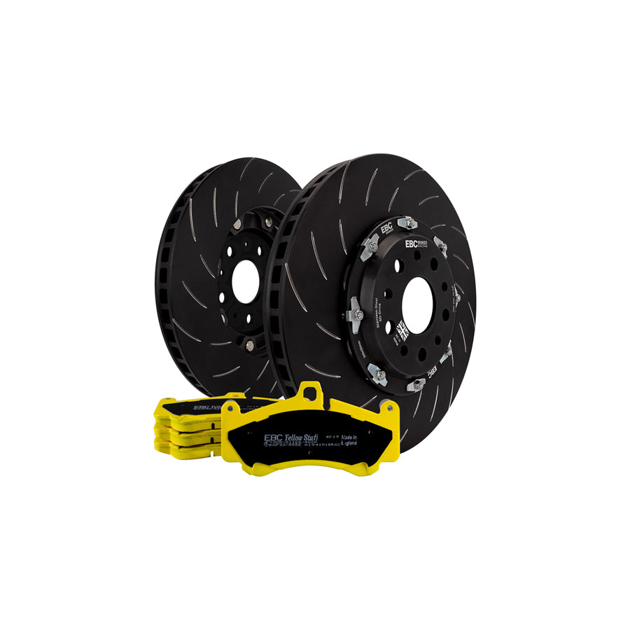 EBC P2DK002Y Audi Lamborghini Front Kit Yellowstuff Pads & 2-Piece Fully-Floating Discs - Brembo/TRW Caliper (Inc. R8, RS4 & Gallardo) 1 | ML Performance UK Car Parts