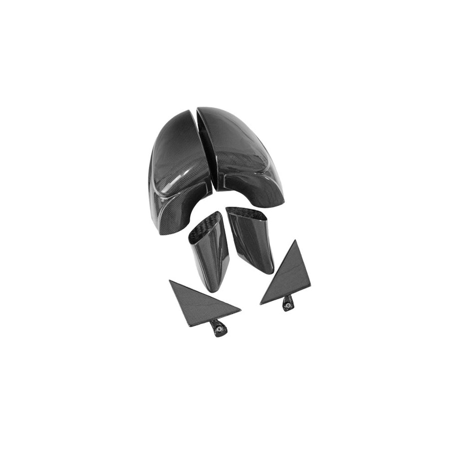 Carbon Fiber Side Mirrors w/Outer Door Triangle Trim - Ferrari 458 Italia/Spider  | Supercar Parts UK