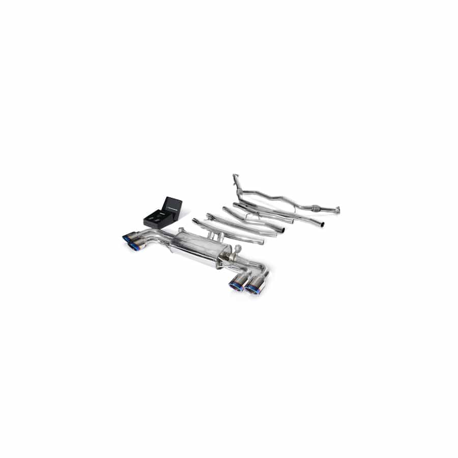Armytrix PE3T2-QS30B Valvetronic Exhaust System Porsche Cayenne S 2.9L V6 TT 2019-2020 with Quad Blue Coated 4" | Supercar Parts UK UK Car Parts