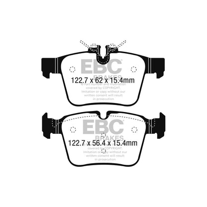 EBC PD01KR888 Mercedes-Benz W/S/C/A205 Greenstuff Rear Brake Pad & Plain Disc Kit - ATE Caliper 2 | ML Performance UK Car Parts