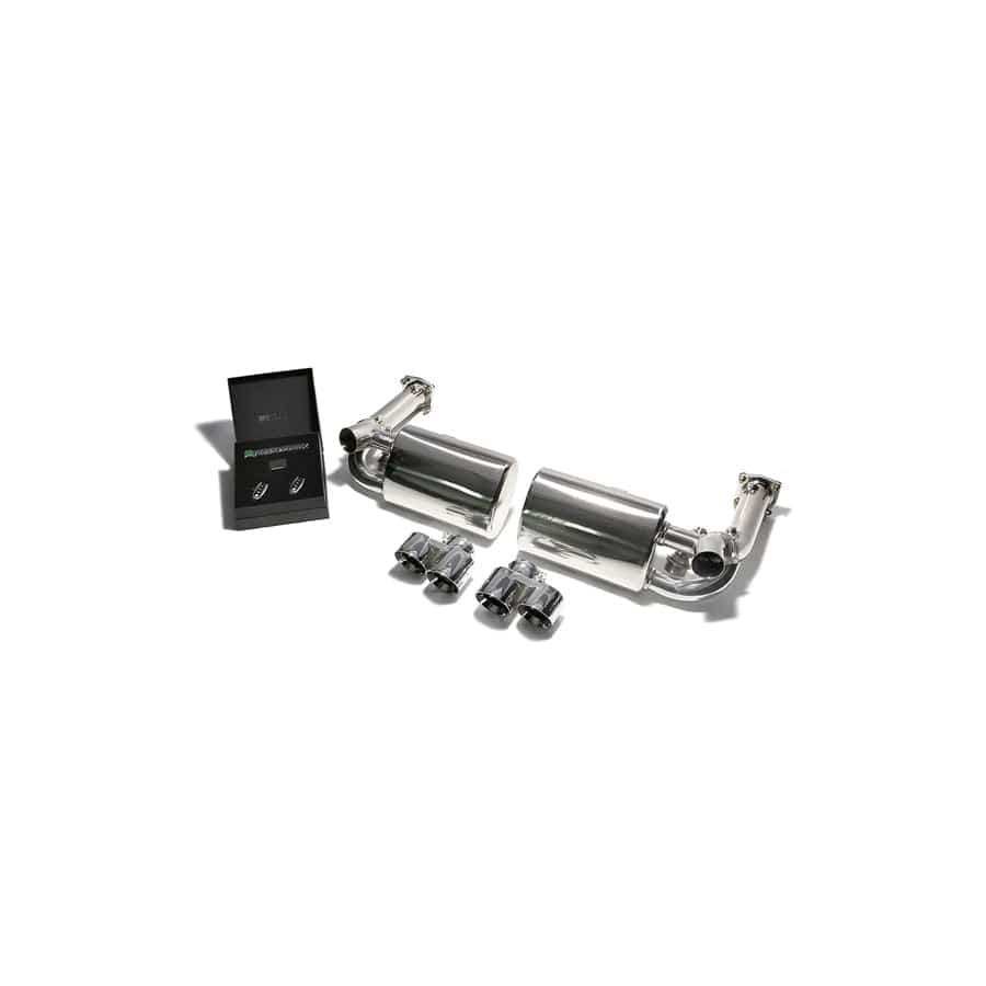 Armytrix P97TT-QS34B Valvetronic Exhaust System Porsche 997 Turbo 2007-2009 with Quad Blue Coated 3.5" | Supercar Parts UK UK Car Parts