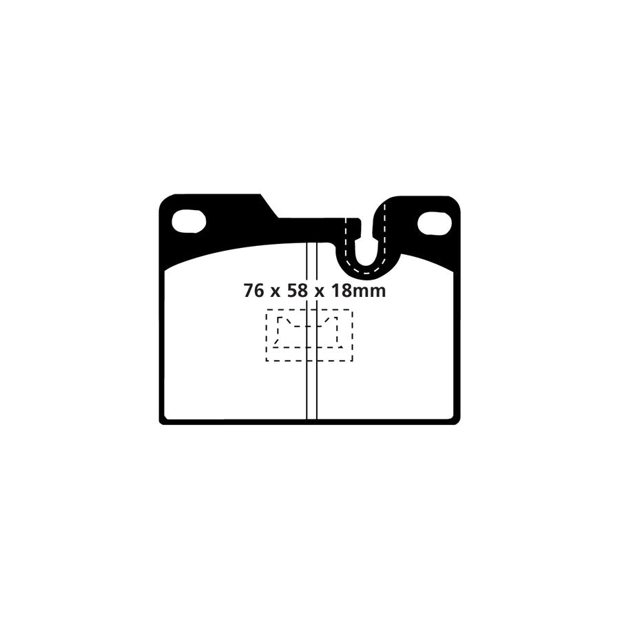 EBC DP2346 Porsche Greenstuff Rear Brake Pads - ATE Caliper (Inc. 924, 928, 944) 2 | ML Performance UK Car Parts