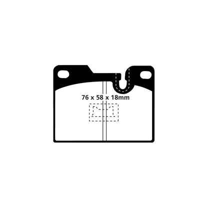 EBC DP2346 Porsche Greenstuff Rear Brake Pads - ATE Caliper (Inc. 924, 928, 944) 2 | ML Performance UK Car Parts