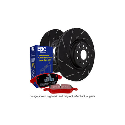 EBC PD07KF139 Mercedes-Benz C208 W/T210 R170 Redstuff Front Brake Pad & USR Disc Kit - ATE Caliper 1 | ML Performance UK Car Parts