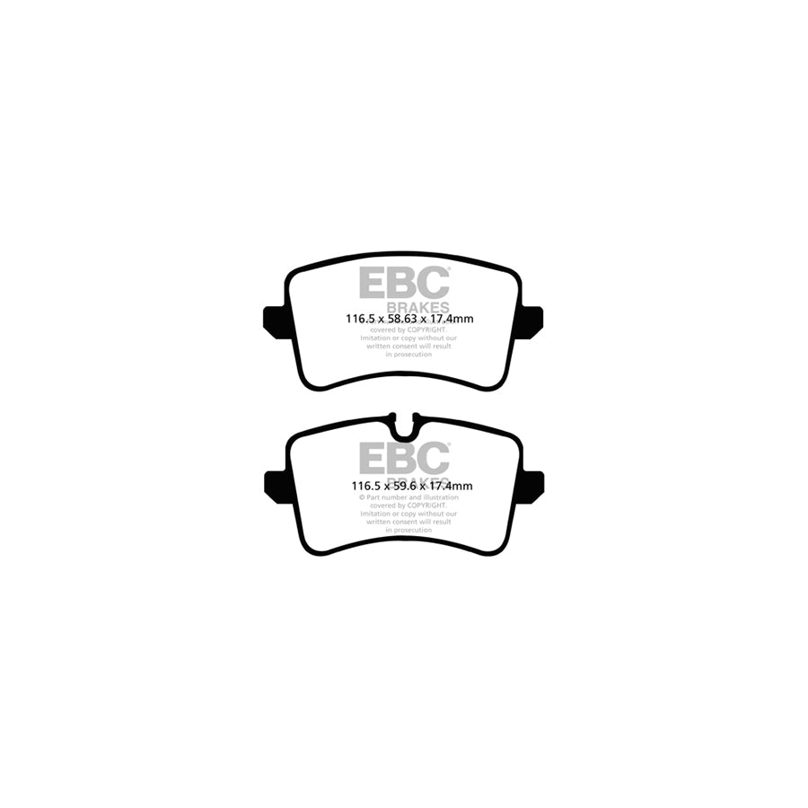 EBC DPX2082 Audi Porsche Ultimax Rear Brake Pads - TRW Caliper 2 | ML Performance UK Car Parts