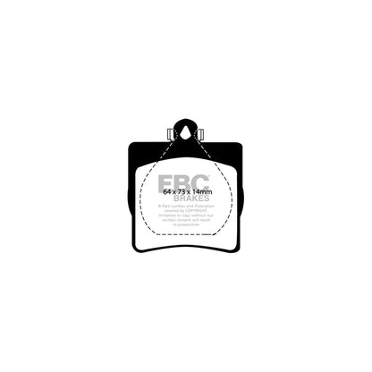 EBC PD07KR078 Chrysler Mercedes-Benz Redstuff Rear Brake Pad & USR Disc Kit - ATE Caliper 2 | ML Performance UK Car Parts