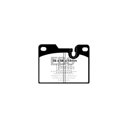 EBC DP346 Porsche Ultimax Rear Brake Pads - ATE Caliper (Inc. 924, 928, 944) 2 | ML Performance UK Car Parts