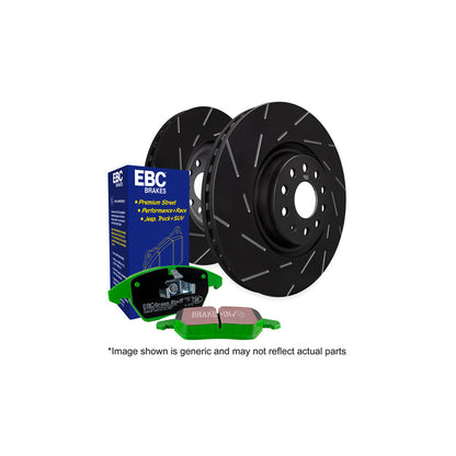 EBC PD06KF266 Ford Greenstuff Front Brake Pad & USR Disc Kit - Bendix/Girling/TRW Caliper 1 | ML Performance UK Car Parts