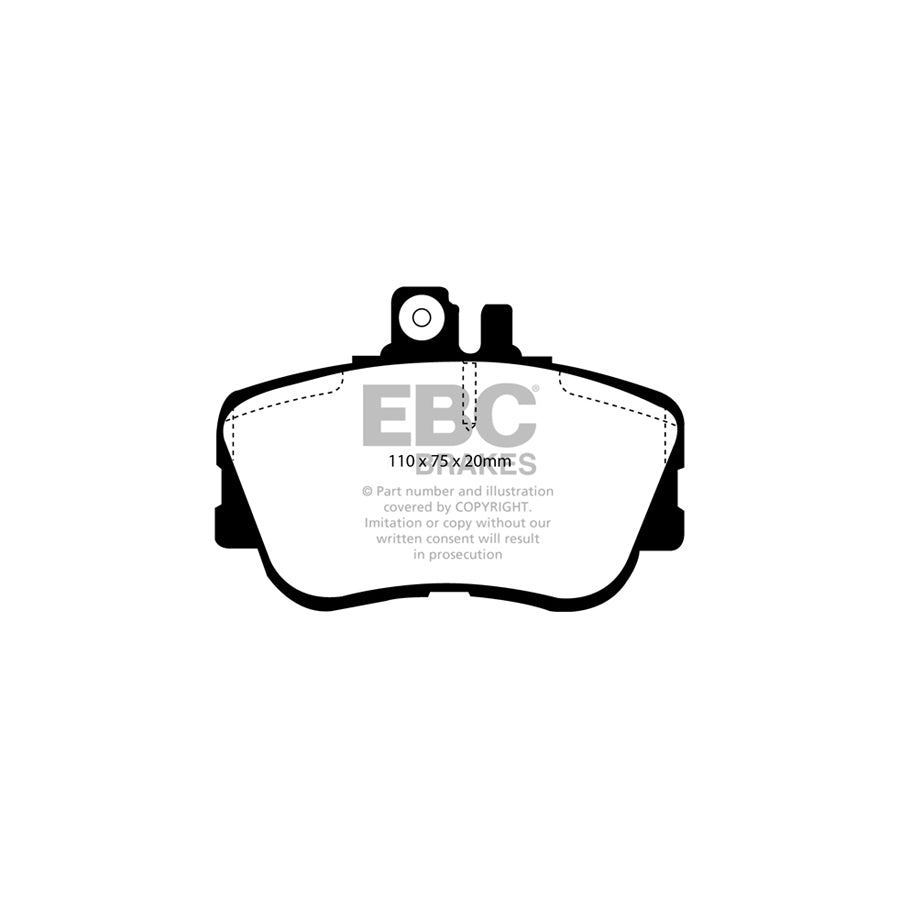 EBC PD06KF395 Mercedes-Benz W202 Greenstuff Front Brake Pad & USR Disc Kit - ATE Caliper 2 | ML Performance UK Car Parts