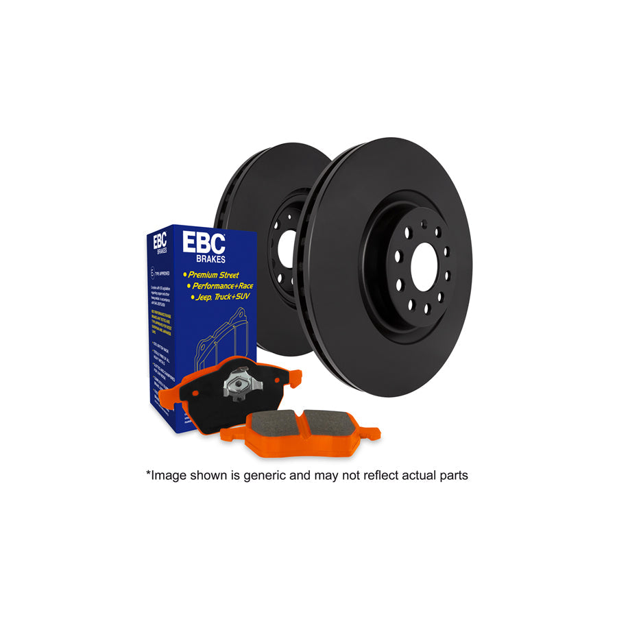 EBC PD05KF212 Chevrolet Corvette C5 Orangestuff Front Brake Pad & Plain Disc Kit 1 | ML Performance UK Car Parts