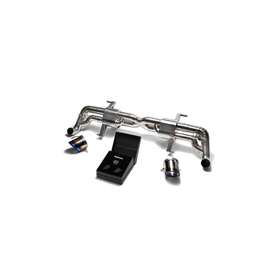 Armytrix AUR12-DT16B Titanium Valvetronic Exhaust System Audi R8 V10 5.2L FSI 2014-2015 with Dual titanium Blue 5" | Supercar Parts UK UK Car Parts