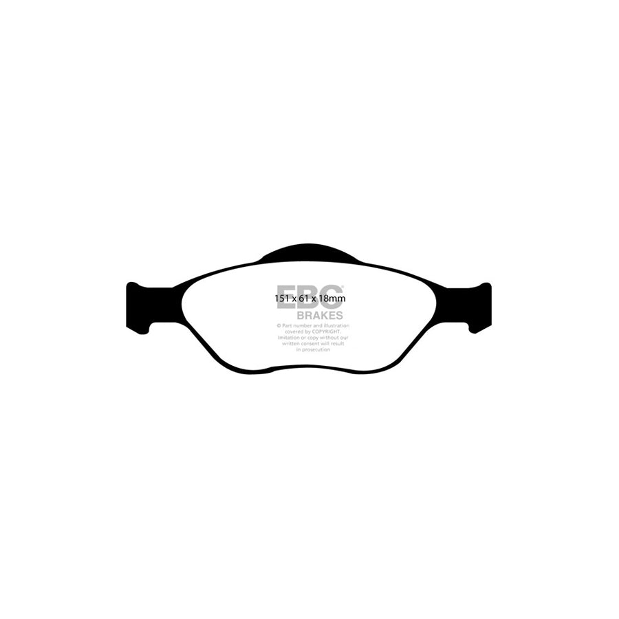 EBC PD08KF225 Ford Mazda Yellowstuff Front Brake Pad & USR Disc K 2 | ML Performance UK Car Parts