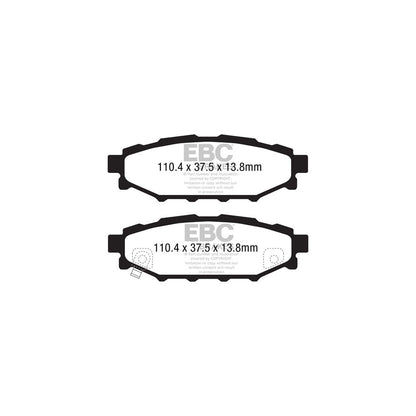 EBC PD01KR822 Subaru Greenstuff Rear Brake Pad & Plain Disc Kit - Akebono Caliper (Inc. Forester, Impreza, XV) 2 | ML Performance UK Car Parts