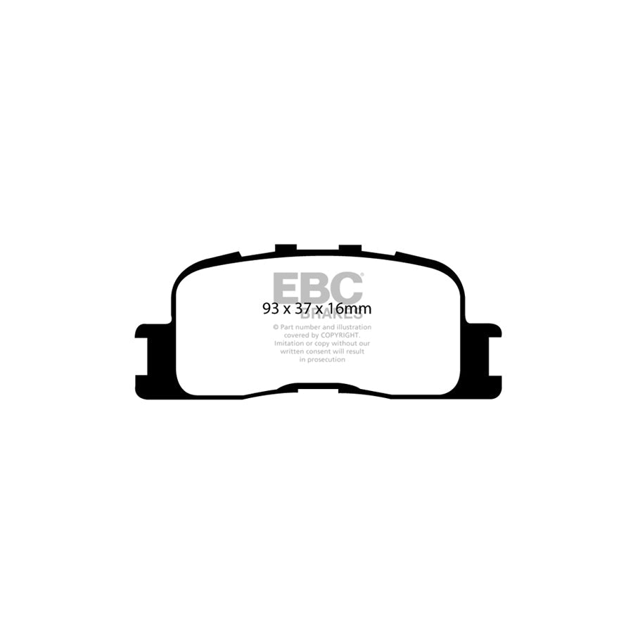EBC PD01KR826 Toyota Camry Greenstuff Rear Brake Pad & Plain Disc Kit 2 | ML Performance UK Car Parts