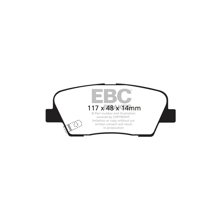 EBC PD01KR836 Kia Stinger Greenstuff Rear Brake Pad & Plain Disc Kit 2 | ML Performance UK Car Parts