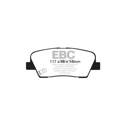 EBC PD01KR836 Kia Stinger Greenstuff Rear Brake Pad & Plain Disc Kit 2 | ML Performance UK Car Parts