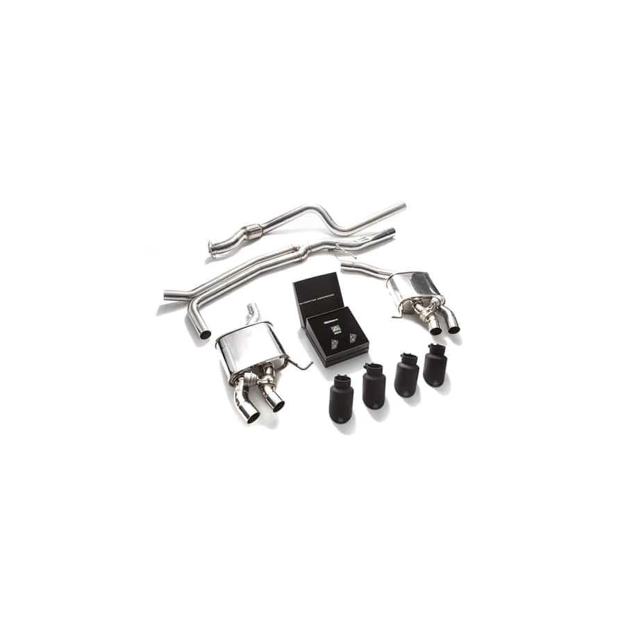 Armytrix PM202-QS30M Valvetronic Exhaust System Tip Porsche Macan 2.0T 2019+ with Quad Matte Black 4"  | Supercar Parts UK UK Car Parts
