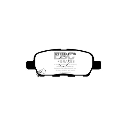 EBC PD01KR848 Infiniti Greenstuff Rear Brake Pad & Plain Disc Kit - Akebono Caliper (Inc. EX37, G37, Q60) 2 | ML Performance UK Car Parts