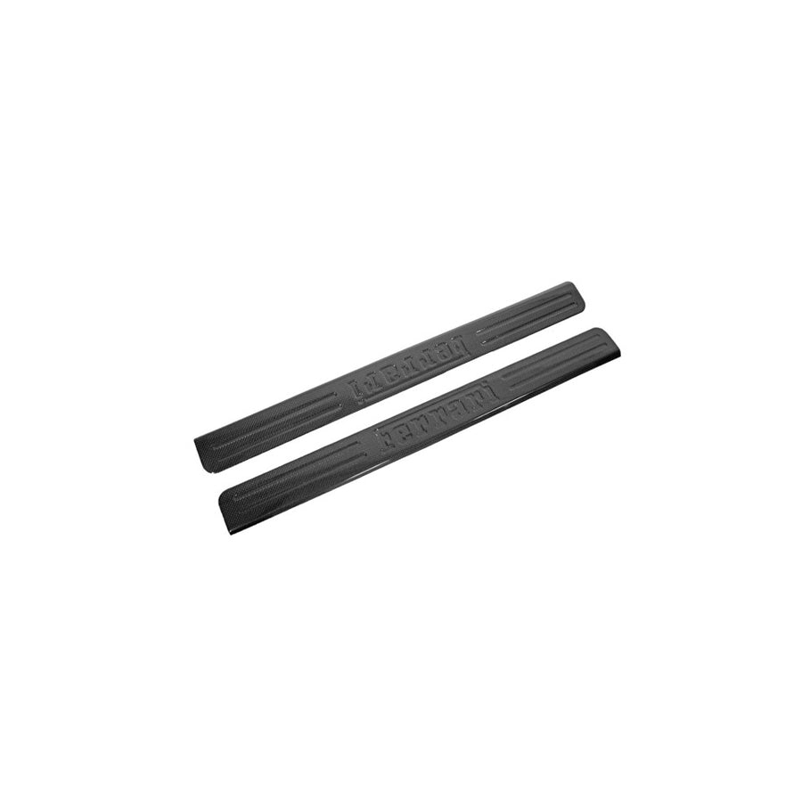 Carbon Fiber Right and Left Embossed Door Sill Trim - Ferrari 488 GTB/Spider  | Supercar Parts UK