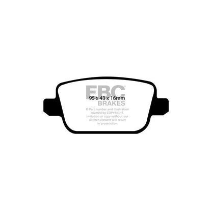 EBC PD01KR844 Volvo Greenstuff Rear Brake Pad & Plain Disc Kit - TRW Caliper (Inc. S80 Mk2, V70 Mk3, XC70 Mk2) 2 | ML Performance UK Car Parts