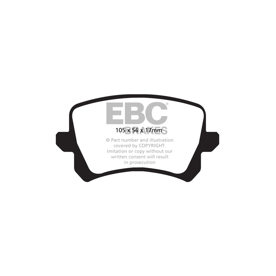 EBC PD01KR849 VW Greenstuff Rear Brake Pad & Plain Disc Kit - TRW Caliper (Inc. CC & Passat) 2 | ML Performance UK Car Parts