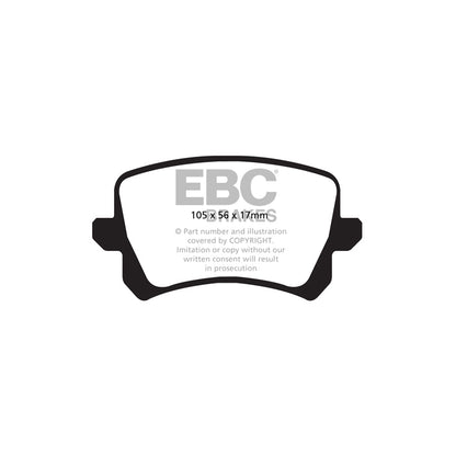 EBC PD01KR849 VW Greenstuff Rear Brake Pad & Plain Disc Kit - TRW Caliper (Inc. CC & Passat) 2 | ML Performance UK Car Parts