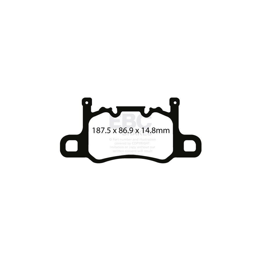 EBC DP82207RP1 Porsche RP-1 Full Race Rear Brake Pads - Brembo Caliper (Inc. Porsche 911 & Cayman) 2 | ML Performance UK Car Parts