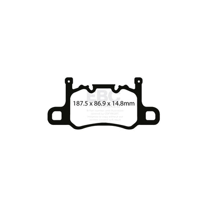 EBC DP82207RP1 Porsche RP-1 Full Race Rear Brake Pads - Brembo Caliper (Inc. Porsche 911 & Cayman) 2 | ML Performance UK Car Parts