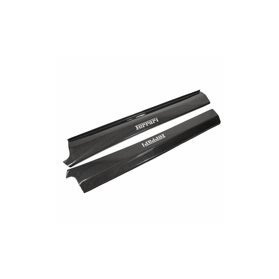 Carbon Fiber OEM Door Sills Embedded Ferrari Silver Script - Ferrari F430  | Supercar Parts UK