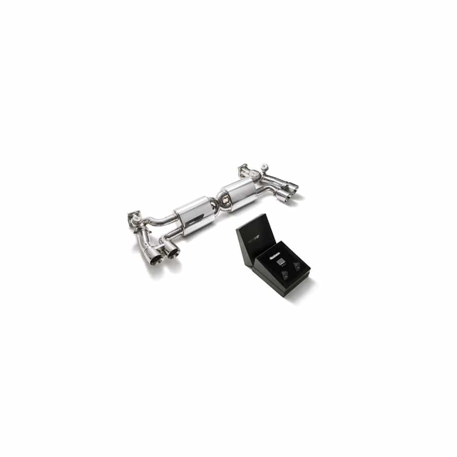 Armytrix P91T2-QS35M Valvetronic Exhaust System Porsche 991.2 Turbo with Quad Matte Black 3.5"  | Supercar Parts UK UK Car Parts