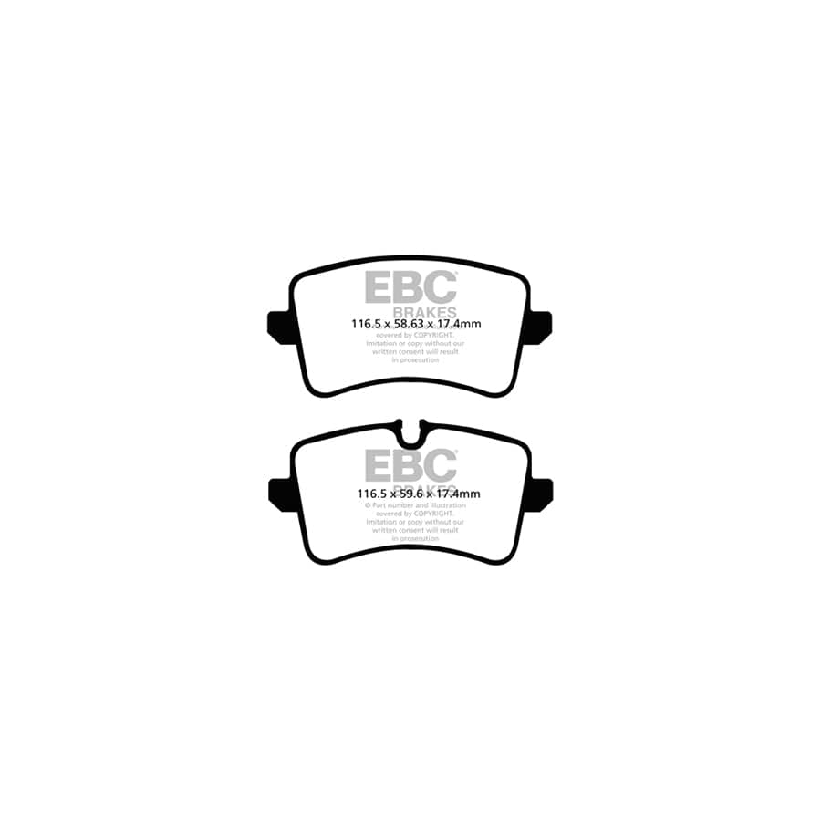 EBC PDKR082 Audi Porsche Ultimax Rear Brake Pad & Plain Disc Kit - TRW Caliper 2 | ML Performance UK Car Parts