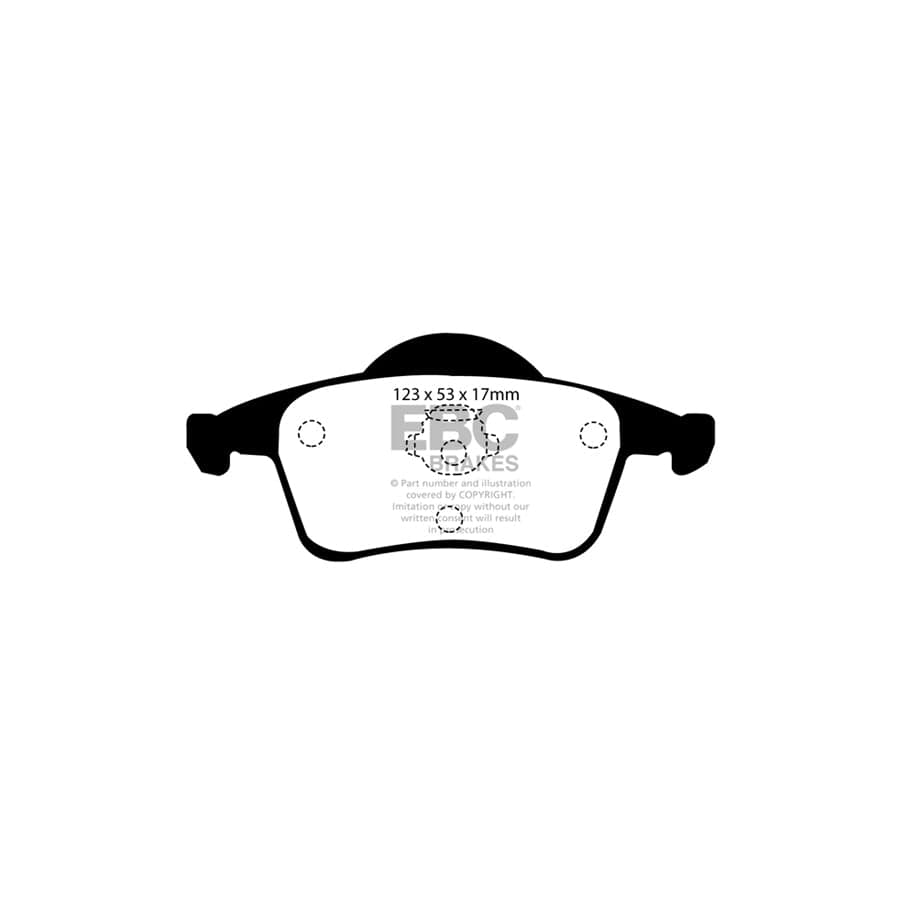 EBC PD01KR804 Volvo V70 Mk2 Greenstuff Rear Brake Pad & Plain Disc Kit - ATE Caliper 2 | ML Performance UK Car Parts