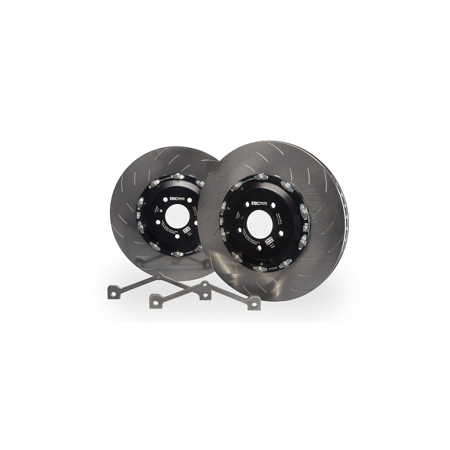 EBC SG2F015OS Nissan GT-R (R35) Racing 2 Piece Floating SG Grooved Discs Front (Complete Assembly) - Brembo Caliper 1 | ML Performance UK Car Parts