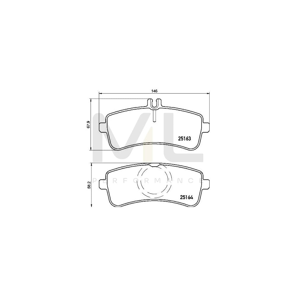 Brembo P 50 125 Brake Pad Set Prepared For Wear Indicator, With Brake Caliper Screws Supercar Parts UK Car Parts