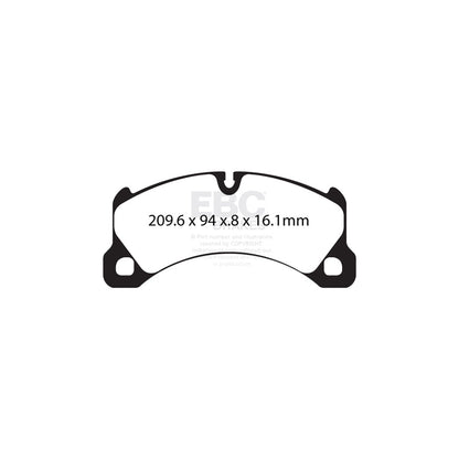 EBC PLK1697 Porsche Cayenne (92A) Yellowstuff Pads and Brake Line Performance Pack - Brembo Caliper 2 | ML Performance UK Car Parts