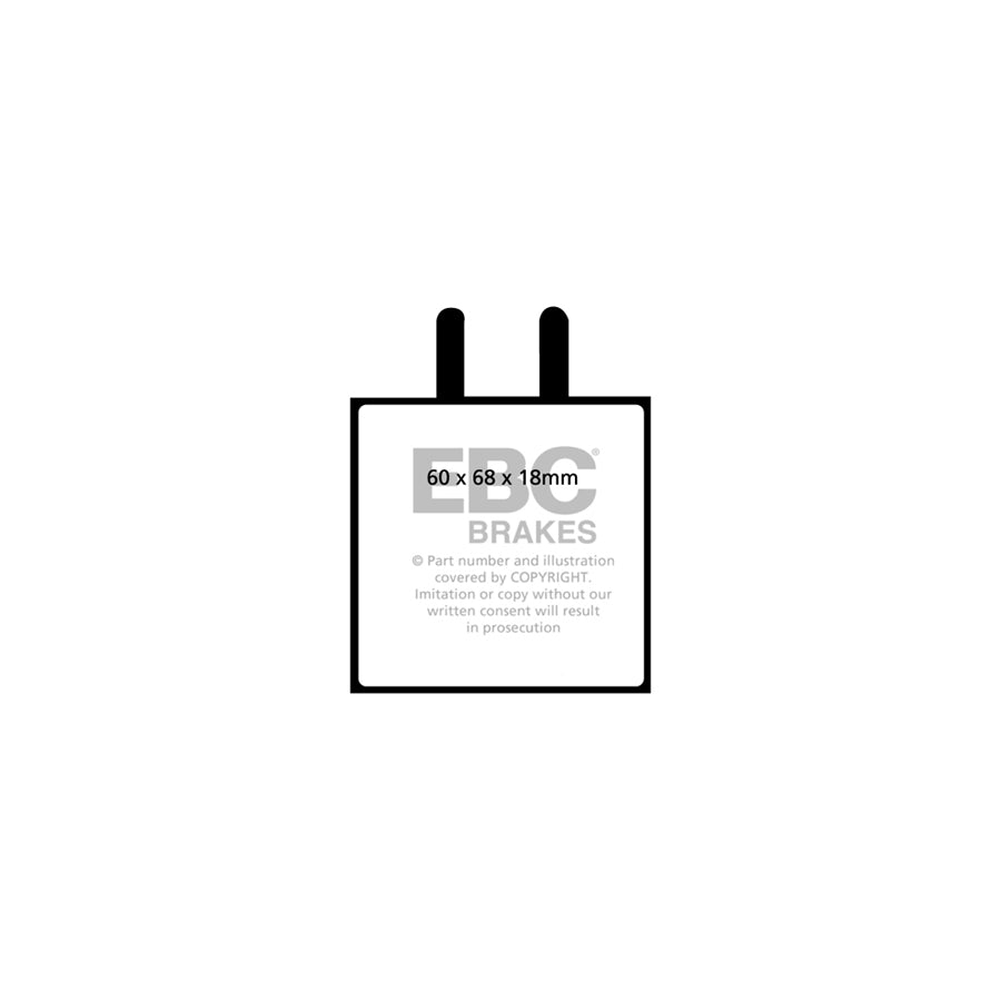 EBC DP3543C Aston Martin Ferrari Mercedes-Benz Redstuff Front Brake Pads - Dunlop/ATE Caliper 2 | ML Performance UK Car Parts