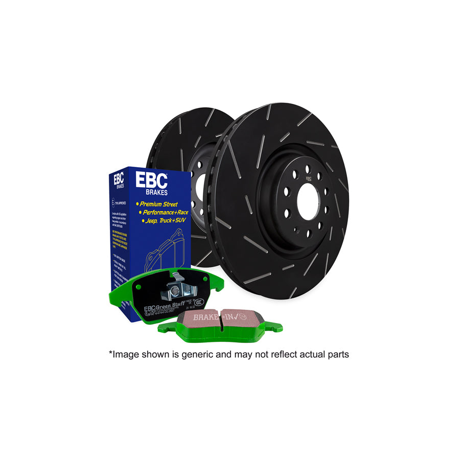 EBC PD06KR266 Mercedes-Benz W203 W210 Greenstuff Rear Brake Pad & USR Disc Kit - ATE Caliper 1 | ML Performance UK Car Parts