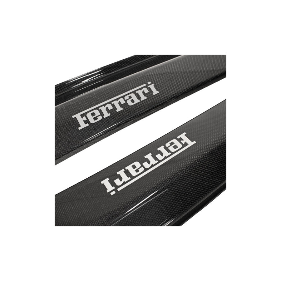 Carbon Fiber Door Sills w/ Silver Script - Ferrari 360  | Supercar Parts UK