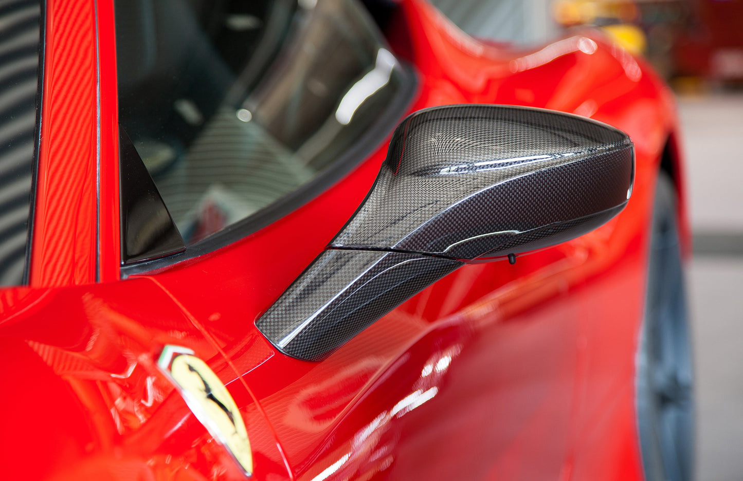 Capristo 03FE00410005LM Ferrari 458 Carbon Mirror Cases (Matte) 