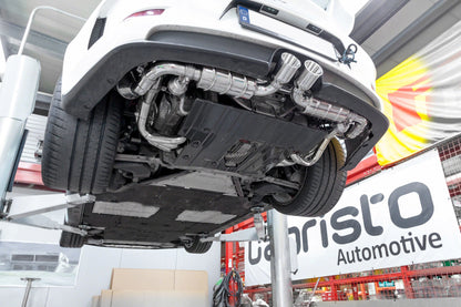 Capristo 02PO08603013 Porsche 991.1 GT3/3RS Racing Valved Exhaust with Headers, 250 Cell Sports Cat, and Carbon Engine Cover (CES3) 