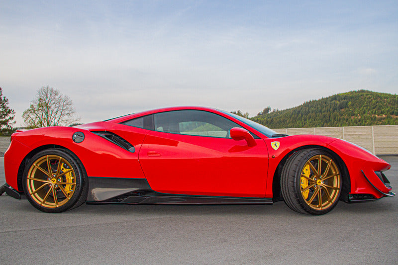 Capristo 03FE08710045LG Ferrari 488/F8 Side Skirts (WITH Wings) 