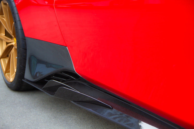Capristo 03FE08710045LG Ferrari 488/F8 Side Skirts (WITH Wings) 