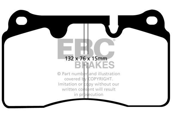 EBC AC Aston Martin BMW Volkswagen Bluestuff NDX Trackday Front Brake Pads - Brembo Caliper (Inc. MK VI, Vantage, E39 Alpina & Touareg I) | ML Performance UK