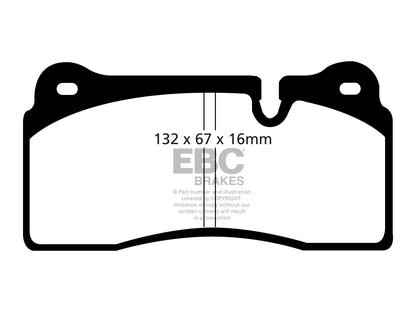 EBC Audi BMW Lamborghini Orangestuff Race Rear Brake Pads - Brembo Caliper (Inc. 4S R8, F87 M2 Competition, LP560-4 Gallardo & LP640 Murcielago) - ML Performance UK